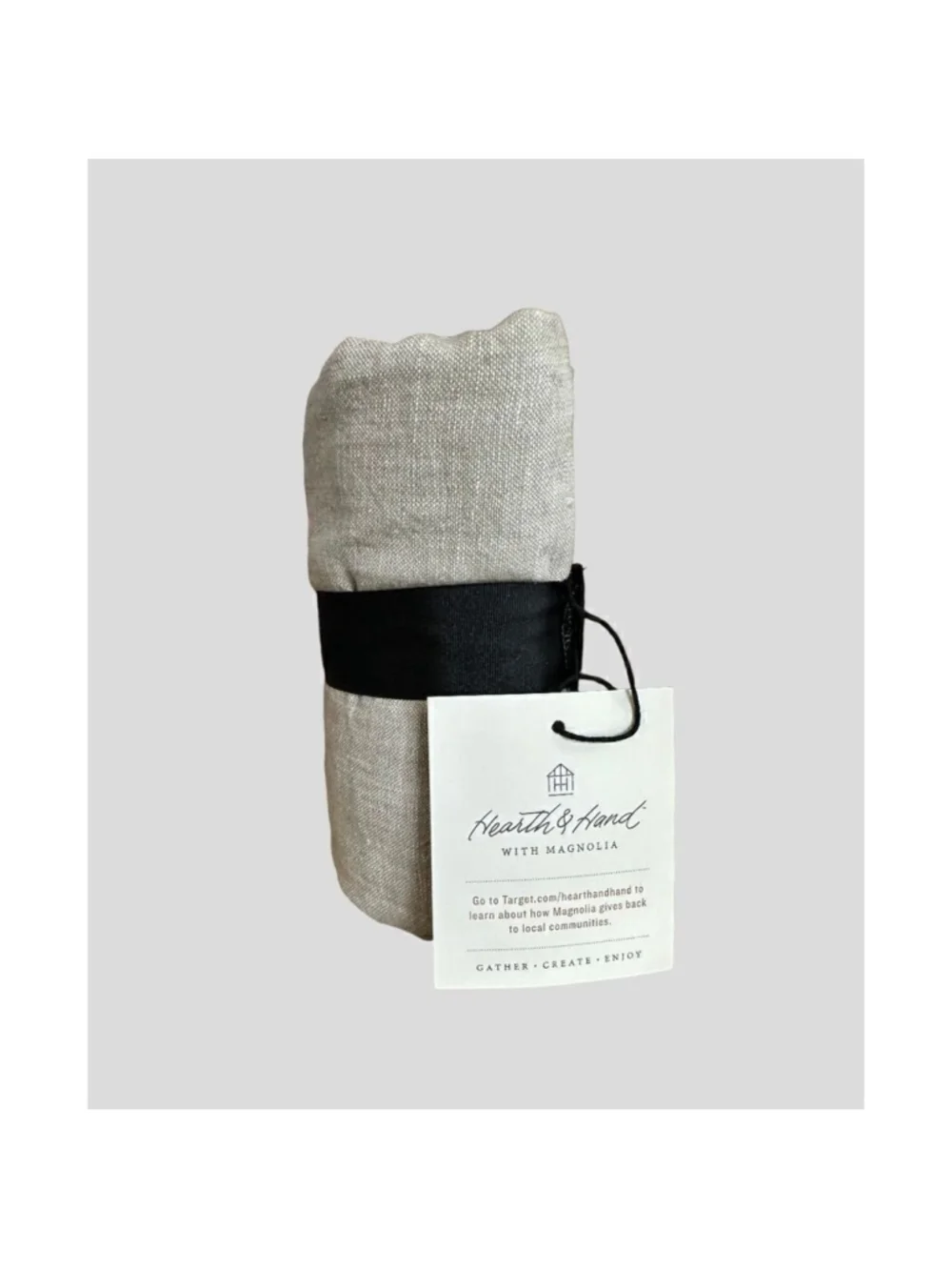 Hearth and Hand Linen Blend Jet Gray Euro Sham